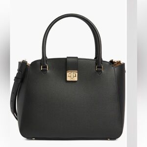 KATE SPADE -New York phoebe refined grained leather top handle bag- NEW